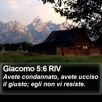 Giacomo 5:6 RIV Bible Verse Image