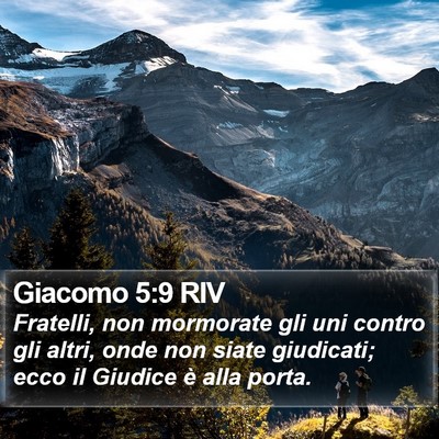 Giacomo 5:9 RIV Bible Verse Image