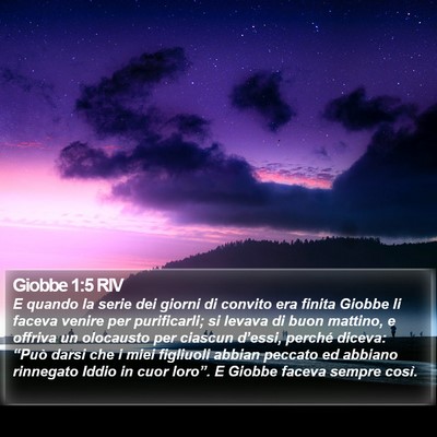 Giobbe 1:5 RIV Bible Verse Image