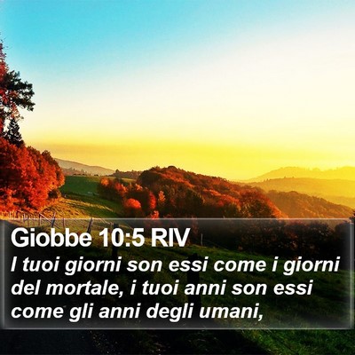 Giobbe 10:5 RIV Bible Verse Image