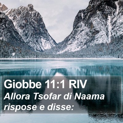 Giobbe 11:1 RIV Bible Verse Image