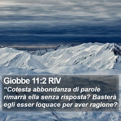 Giobbe 11:2 RIV Bible Verse Image