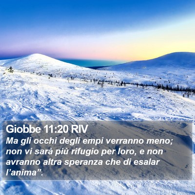 Giobbe 11:20 RIV Bible Verse Image