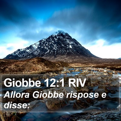 Giobbe 12:1 RIV Bible Verse Image