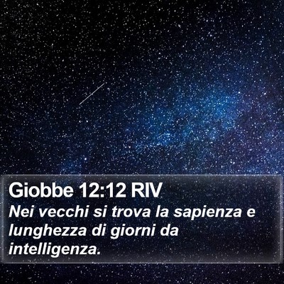 Giobbe 12:12 RIV Bible Verse Image