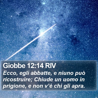 Giobbe 12:14 RIV Bible Verse Image