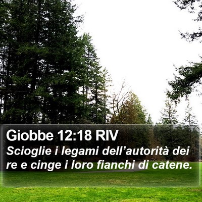 Giobbe 12:18 RIV Bible Verse Image