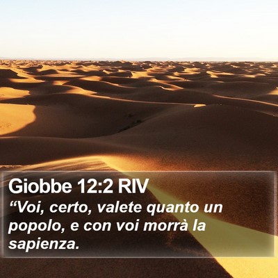 Giobbe 12:2 RIV Bible Verse Image