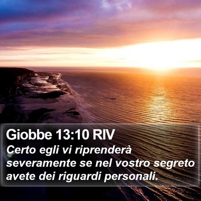 Giobbe 13:10 RIV Bible Verse Image