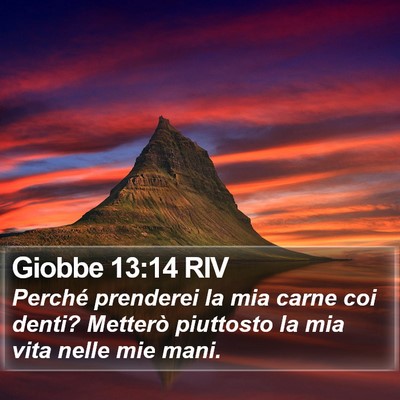 Giobbe 13:14 RIV Bible Verse Image
