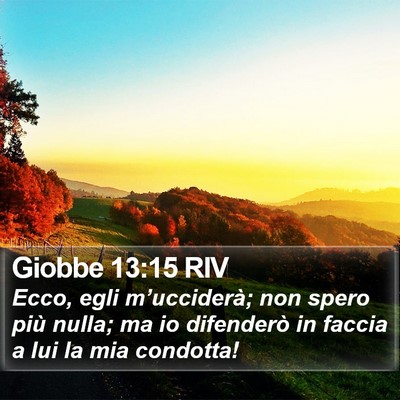 Giobbe 13:15 RIV Bible Verse Image