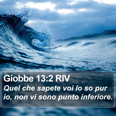 Giobbe 13:2 RIV Bible Verse Image