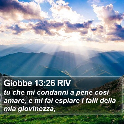 Giobbe 13:26 RIV Bible Verse Image