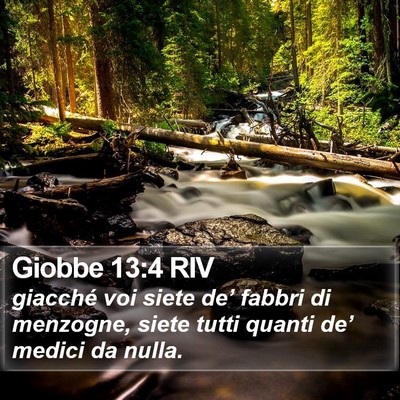 Giobbe 13:4 RIV Bible Verse Image