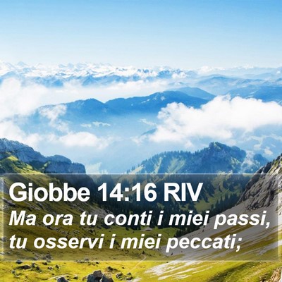 Giobbe 14:16 RIV Bible Verse Image