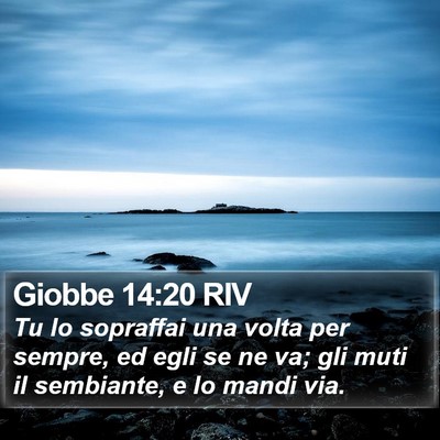 Giobbe 14:20 RIV Bible Verse Image