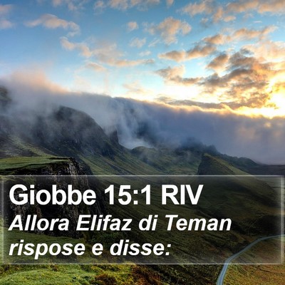 Giobbe 15:1 RIV Bible Verse Image