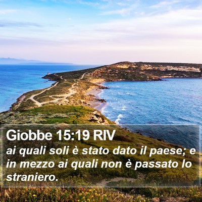 Giobbe 15:19 RIV Bible Verse Image