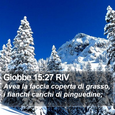 Giobbe 15:27 RIV Bible Verse Image