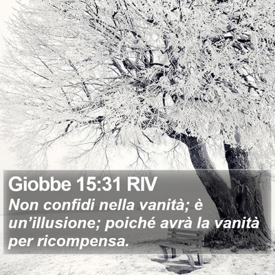 Giobbe 15:31 RIV Bible Verse Image