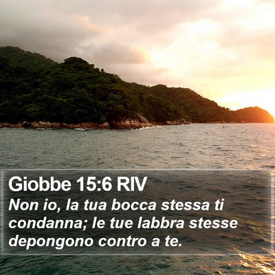 Giobbe 15:6 RIV Bible Verse Image