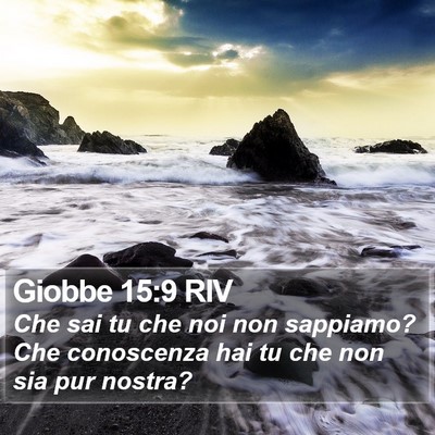 Giobbe 15:9 RIV Bible Verse Image
