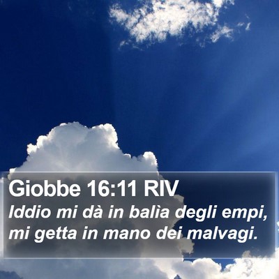 Giobbe 16:11 RIV Bible Verse Image