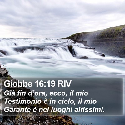 Giobbe 16:19 RIV Bible Verse Image