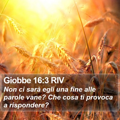 Giobbe 16:3 RIV Bible Verse Image