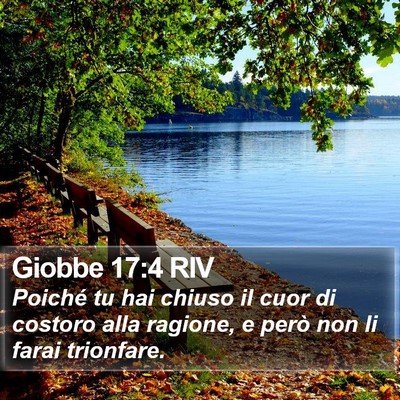 Giobbe 17:4 RIV Bible Verse Image