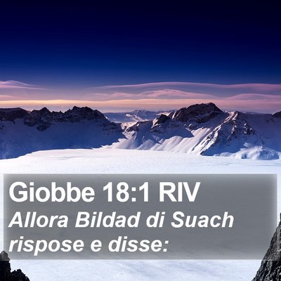 Giobbe 18:1 RIV Bible Verse Image