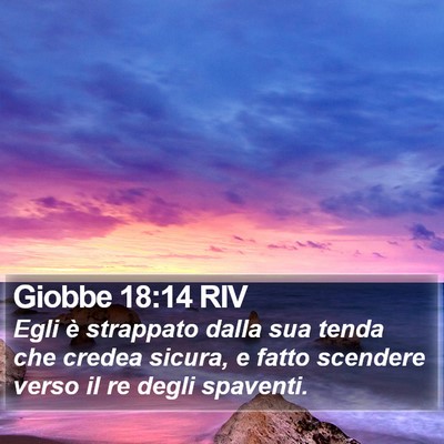 Giobbe 18:14 RIV Bible Verse Image