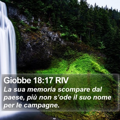 Giobbe 18:17 RIV Bible Verse Image