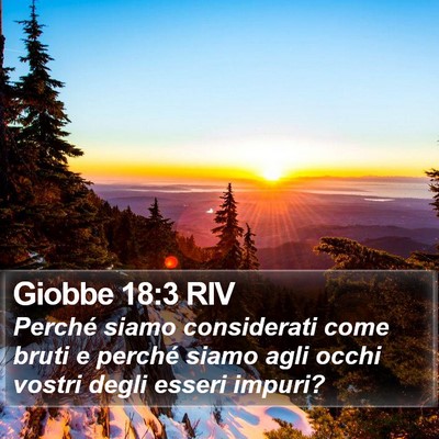 Giobbe 18:3 RIV Bible Verse Image
