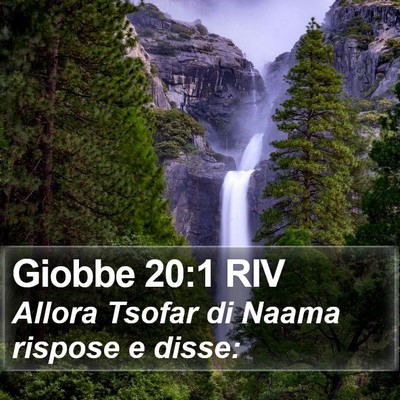 Giobbe 20:1 RIV Bible Verse Image