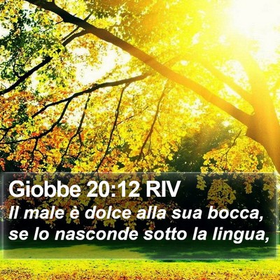 Giobbe 20:12 RIV Bible Verse Image