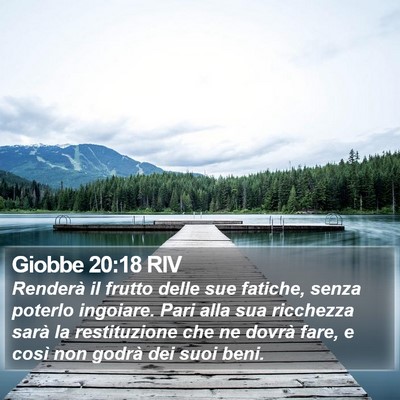 Giobbe 20:18 RIV Bible Verse Image