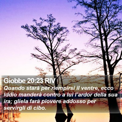 Giobbe 20:23 RIV Bible Verse Image