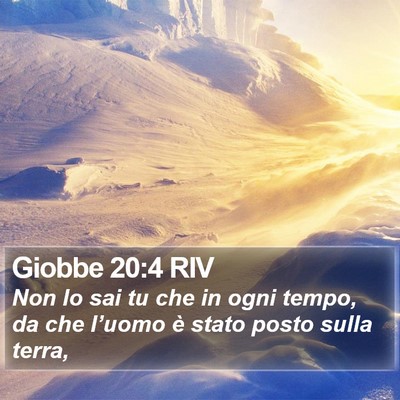Giobbe 20:4 RIV Bible Verse Image