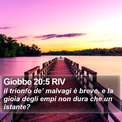 Giobbe 20:5 RIV Bible Verse Image