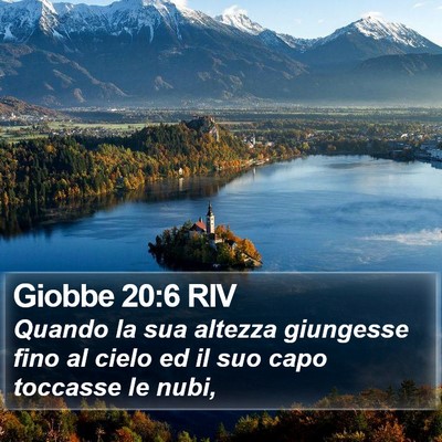 Giobbe 20:6 RIV Bible Verse Image