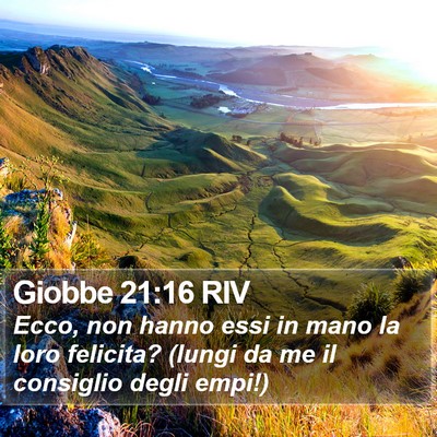 Giobbe 21:16 RIV Bible Verse Image