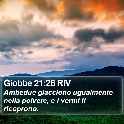 Giobbe 21:26 RIV Bible Verse Image