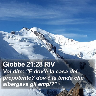 Giobbe 21:28 RIV Bible Verse Image
