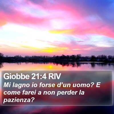 Giobbe 21:4 RIV Bible Verse Image