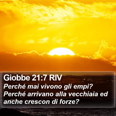 Giobbe 21:7 RIV Bible Verse Image