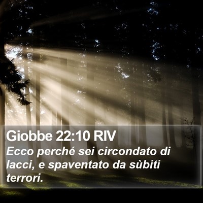 Giobbe 22:10 RIV Bible Verse Image