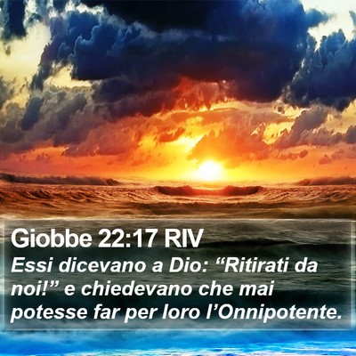 Giobbe 22:17 RIV Bible Verse Image