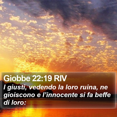 Giobbe 22:19 RIV Bible Verse Image