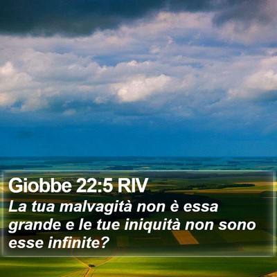 Giobbe 22:5 RIV Bible Verse Image
